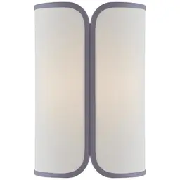 Polished Nickel Linen with Lilac Trim