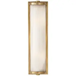 Hand-Rubbed Antique Brass Frosted Glass