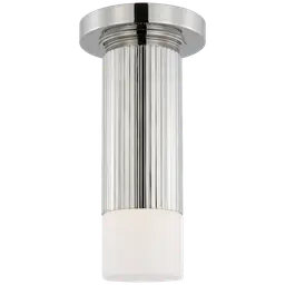 Polished Nickel White Glass