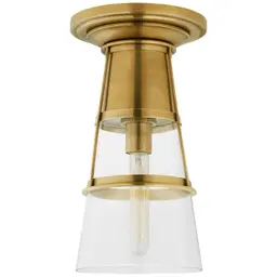 Hand-Rubbed Antique Brass Clear Glass