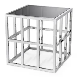 polished stainless steel | smoke glass