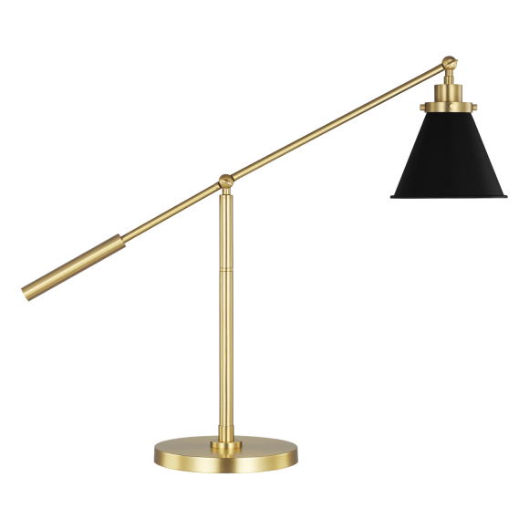Midnight Black and Burnished Brass LED Bulb(s) Included