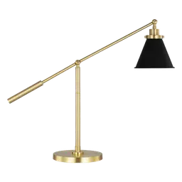 Midnight Black and Burnished Brass LED Bulb(s) Included