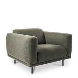 Olive green Solid beech wood/plywoodBonel springsFoamPowder coated metal legs