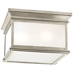 Antique Nickel Frosted Glass