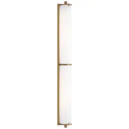 Hand-Rubbed Antique Brass White Glass