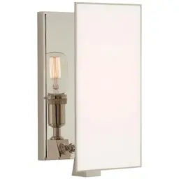 Polished Nickel White Glass