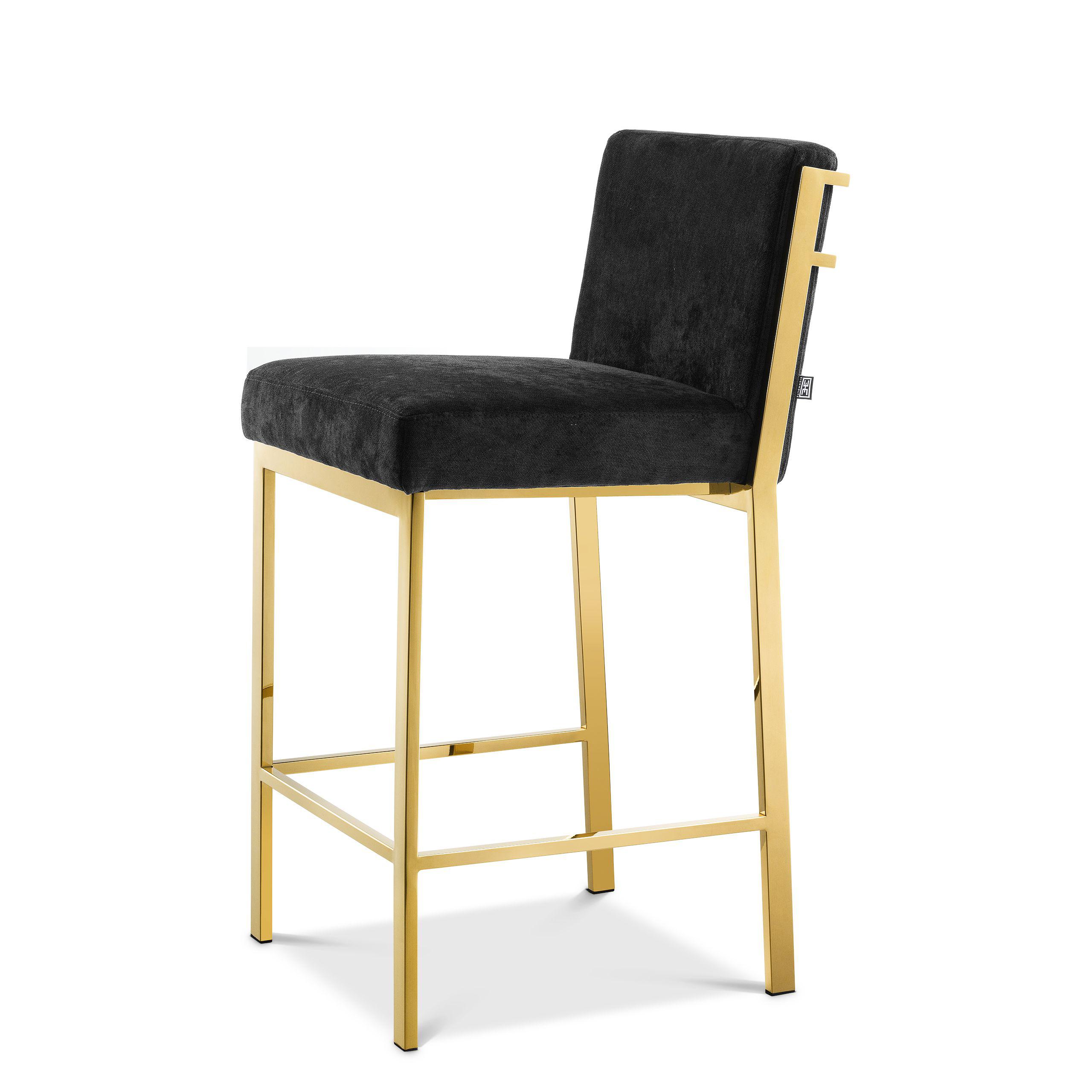 gold finish | black velvet