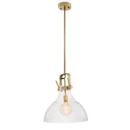 antique brass finish | clear glass