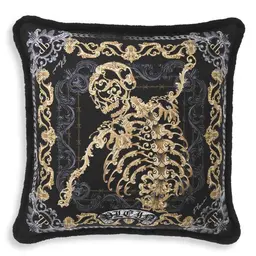 cushion 100% silk with fringe finishing | removable cover H: 70 cm W: 70 cm