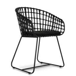 Black Rattan with metal frame