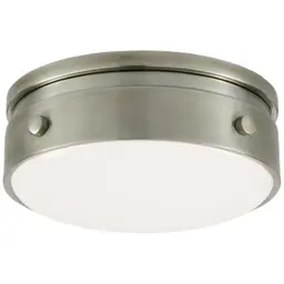 Antique Nickel White Glass
