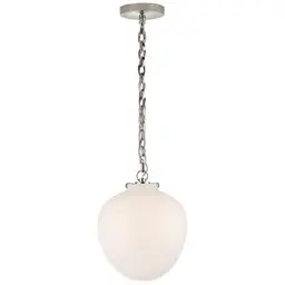 Polished Nickel White Glass