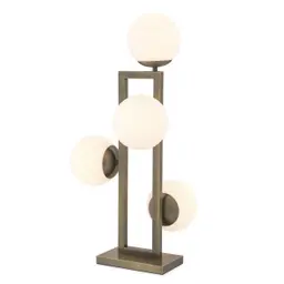 light brushed brass finish | white glass
