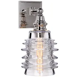 Polished Nickel Clear Glass