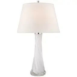 White Glass 13" x 18" x 12.5" Linen