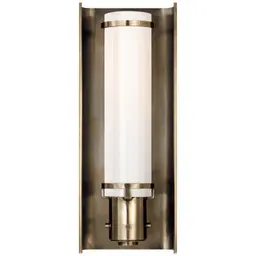 Antique Nickel 2" x 8" White Glass