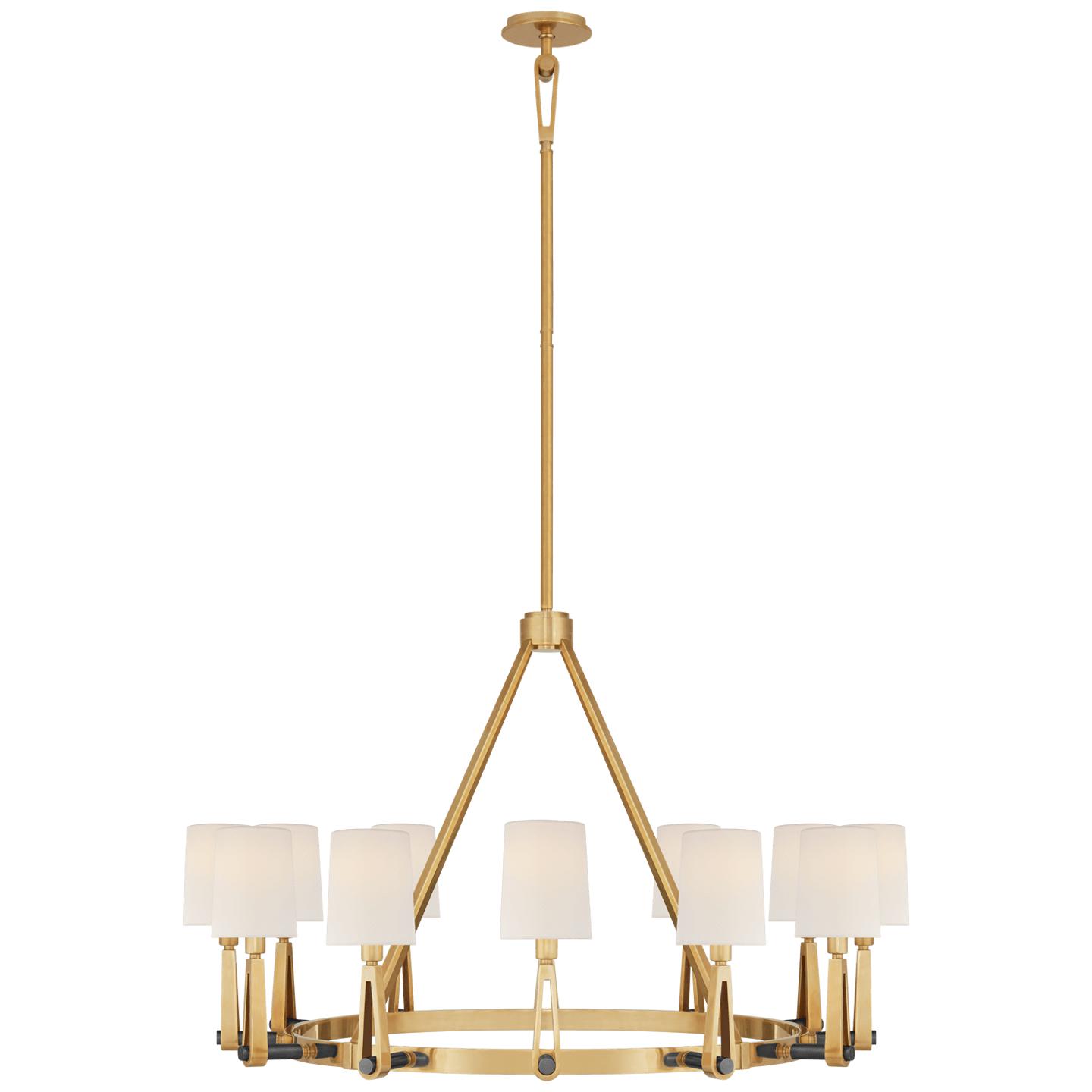 Hand-Rubbed Antique Brass and Bronze 3.5" x 4.5" x 6" Linen