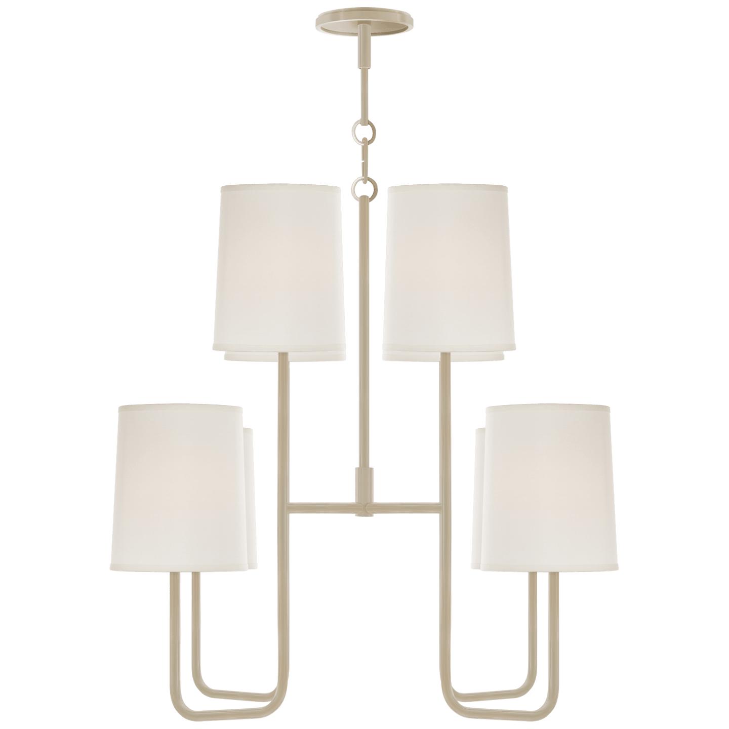 China White 5.5" x 6" x 7"  Silk