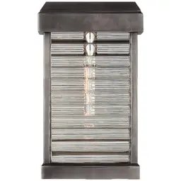 Bronze Clear Ribbed Glass