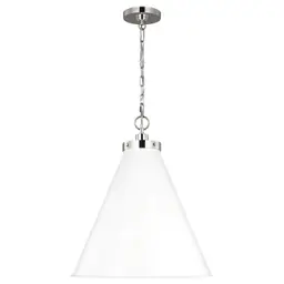 Matte White and Polished Nickel