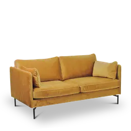 Gold Laminated woodNozag springsFoamand powder coated metal legs