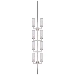 Polished Nickel Crackle Glass