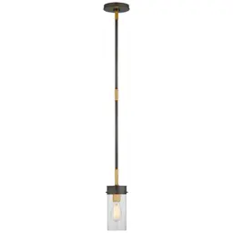 Bronze and Hand-Rubbed Antique Brass Clear Glass