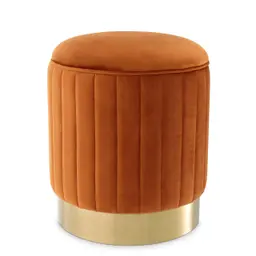 roche orange velvet | brushed brass finish base
