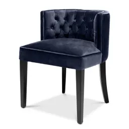 savona midnight blue velvet | black legs