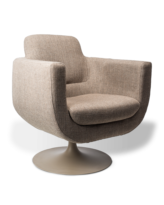 Beige Powder coated metal swivel base