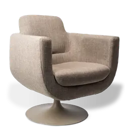 Beige Powder coated metal swivel base