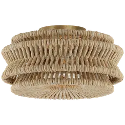 Antique-Burnished Brass and Natural Abaca