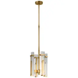 Hand-Rubbed Antique Brass Crystal