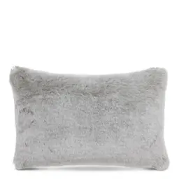 light grey faux fur rectangular