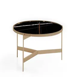 Small,Glossy Bronze and Black Sahara Marble