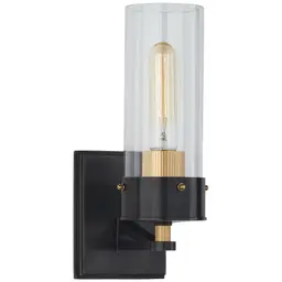 Bronze and Hand-Rubbed Antique Brass Clear Glass