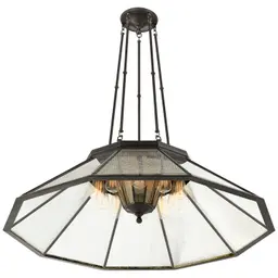 Bronze Clear Ribbed Glass