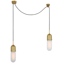 Hand-Rubbed Antique Brass Frosted Glass