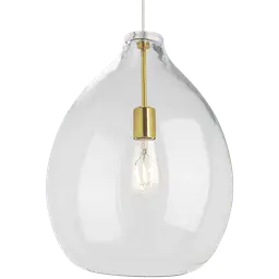 Natural Brass Clear Lamp Not Included