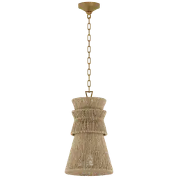 Antique-Burnished Brass and Natural Abaca