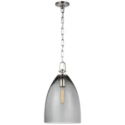 Polished Nickel Smoked Glass