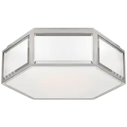 Mirror and Polished Nickel Frosted Glass