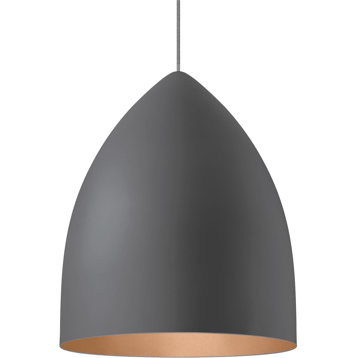 Rubberized Gray/Copper Lamp Not Included