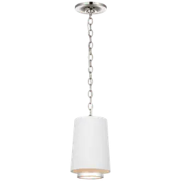 Polished Nickel Matte White and Clear Glass