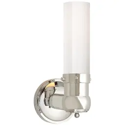 Polished Nickel White Glass