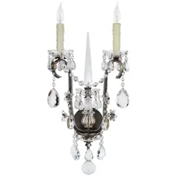 Antiqued Gild Clear Glass