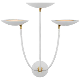 Matte White and Hand-Rubbed Antique Brass
