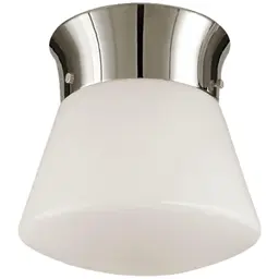 Polished Nickel White Glass