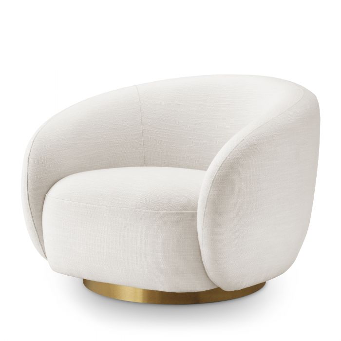 avalon white | brushed brass finish swivel base